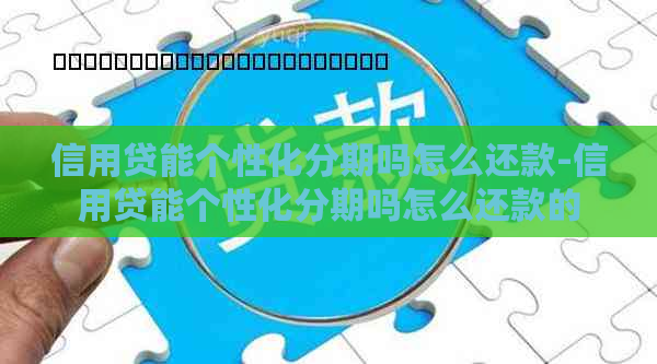 信用贷能个性化分期吗怎么还款-信用贷能个性化分期吗怎么还款的