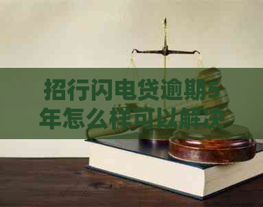 招行闪电贷逾期5年怎么样可以解决-招行闪电贷逾期5年怎么样可以解决吗