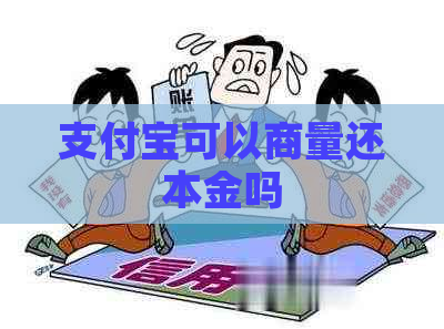 支付宝可以商量还本金吗