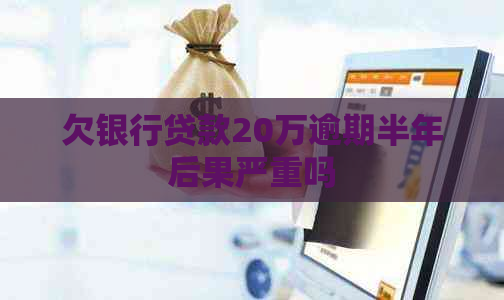 欠银行贷款20万逾期半年后果严重吗