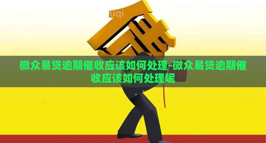 微众易贷逾期应该如何处理-微众易贷逾期应该如何处理呢