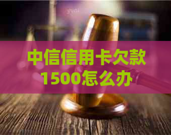 中信信用卡欠款1500怎么办