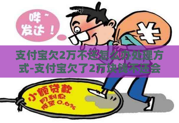 支付宝欠2万不还怎么办处理方式-支付宝欠了2万块钱不还会有什么样的结果呢