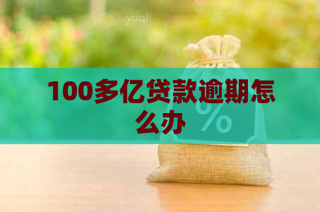 100多亿贷款逾期怎么办