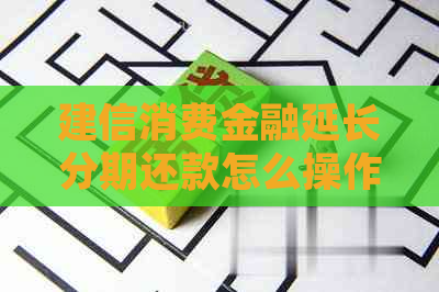 建信消费金融延长分期还款怎么操作