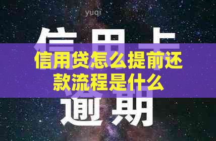 信用贷怎么提前还款流程是什么