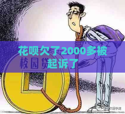 花呗欠了2000多被起诉了