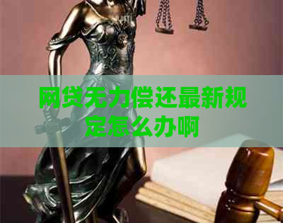 网贷无力偿还最新规定怎么办啊