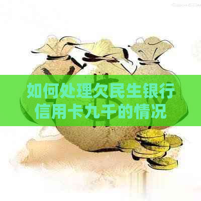 如何处理欠民生银行信用卡九千的情况