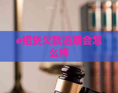 e招贷欠款逾期会怎么样