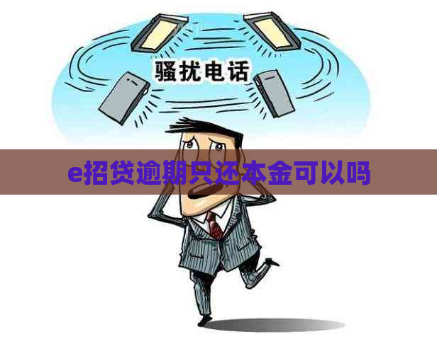 e招贷逾期只还本金可以吗