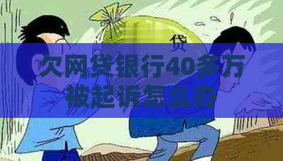 欠网贷银行40多万被起诉怎么办