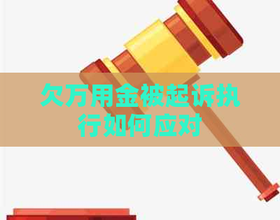 欠万用金被起诉执行如何应对