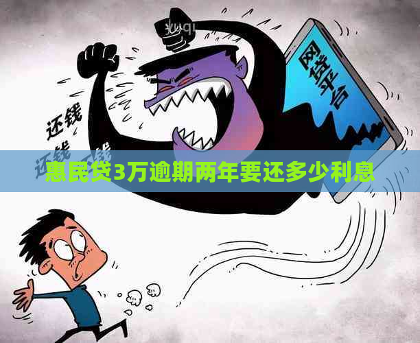 惠民贷3万逾期两年要还多少利息