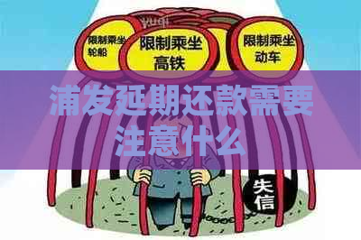 浦发延期还款需要注意什么