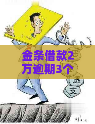 金条借款2万逾期3个月会怎样