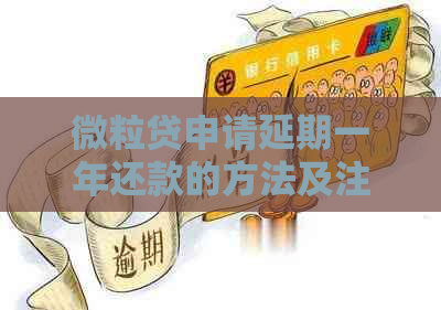 微粒贷申请延期一年还款的方法及注意事项