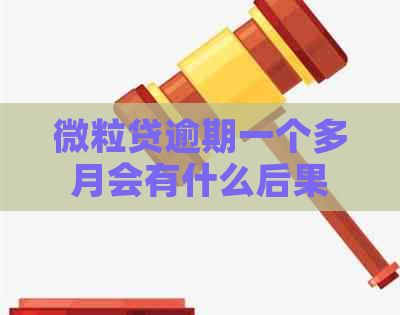 微粒贷逾期一个多月会有什么后果