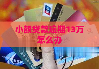 小额贷款逾期13万怎么办