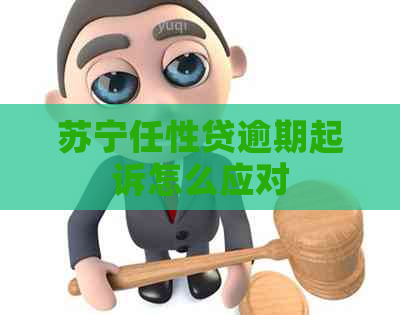 苏宁任性贷逾期起诉怎么应对