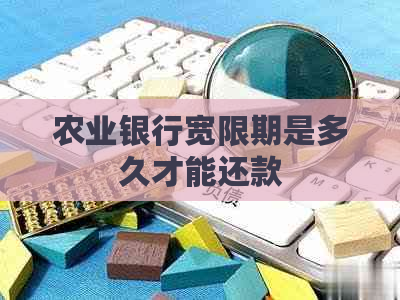 农业银行宽限期是多久才能还款