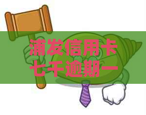 浦发信用卡七千逾期一年怎么办