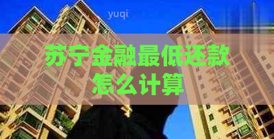 苏宁金融更低还款怎么计算