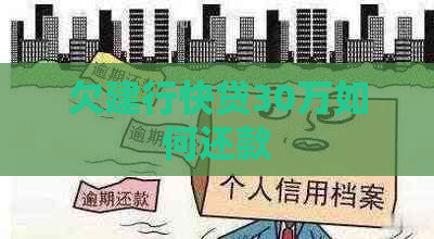 欠建行快贷30万如何还款