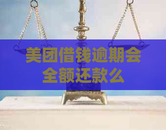 美团借钱逾期会全额还款么