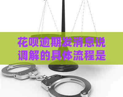 花呗逾期发消息说调解的具体流程是什么