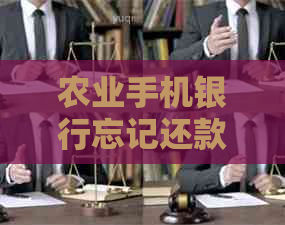 农业手机银行忘记还款了怎么办