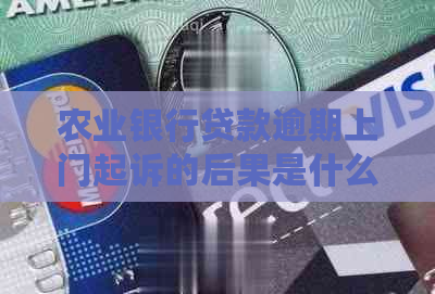 农业银行贷款逾期上门起诉的后果是什么