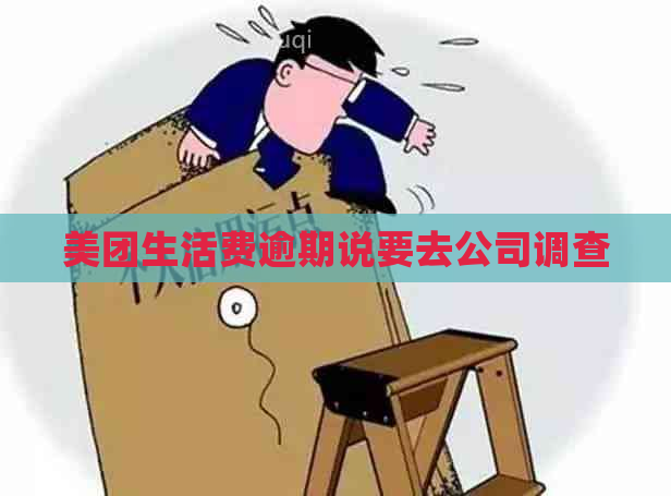 美团生活费逾期说要去公司调查