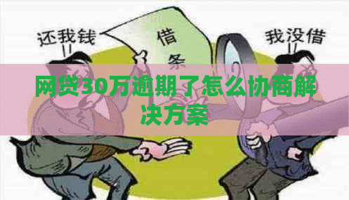 网贷30万逾期了怎么协商解决方案