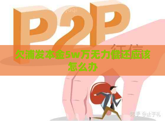 欠浦发本金5w万无力偿还应该怎么办