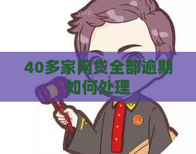 40多家网贷全部逾期如何处理