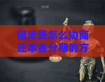 阳光贷怎么协商还本金分期的方法