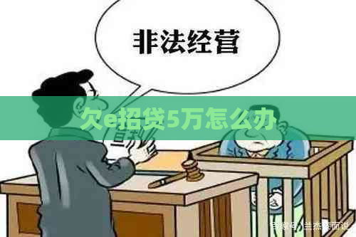 欠e招贷5万怎么办