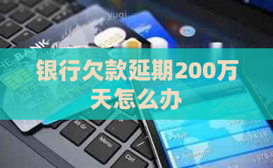 银行欠款延期200万天怎么办