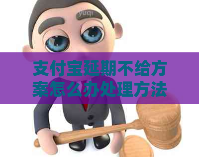 支付宝延期不给方案怎么办处理方法