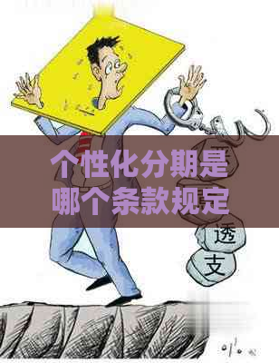 个性化分期是哪个条款规定的个人消费权益