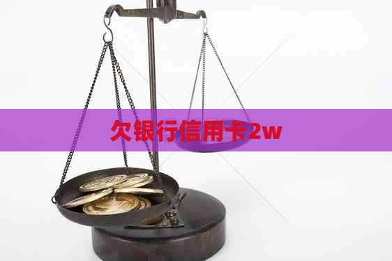 欠银行信用卡2w