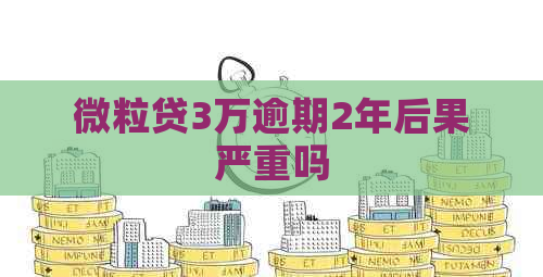 微粒贷3万逾期2年后果严重吗