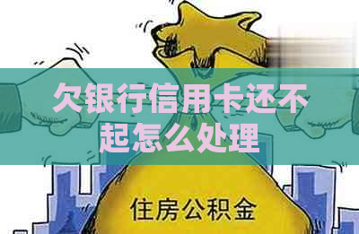 欠银行信用卡还不起怎么处理