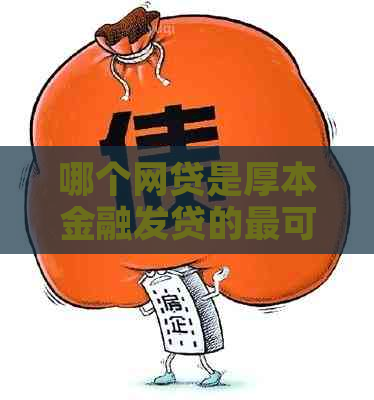 哪个网贷是厚本金融发贷的最可靠