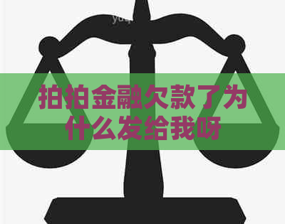 拍拍金融欠款了为什么发给我呀