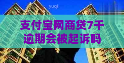 支付宝网商贷7千逾期会被起诉吗