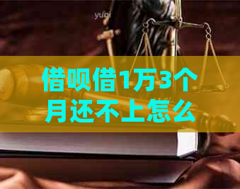 借呗借1万3个月还不上怎么办会怎样