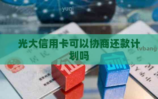 光大信用卡可以协商还款计划吗