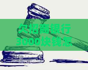 欠招商银行3000块钱怎么办